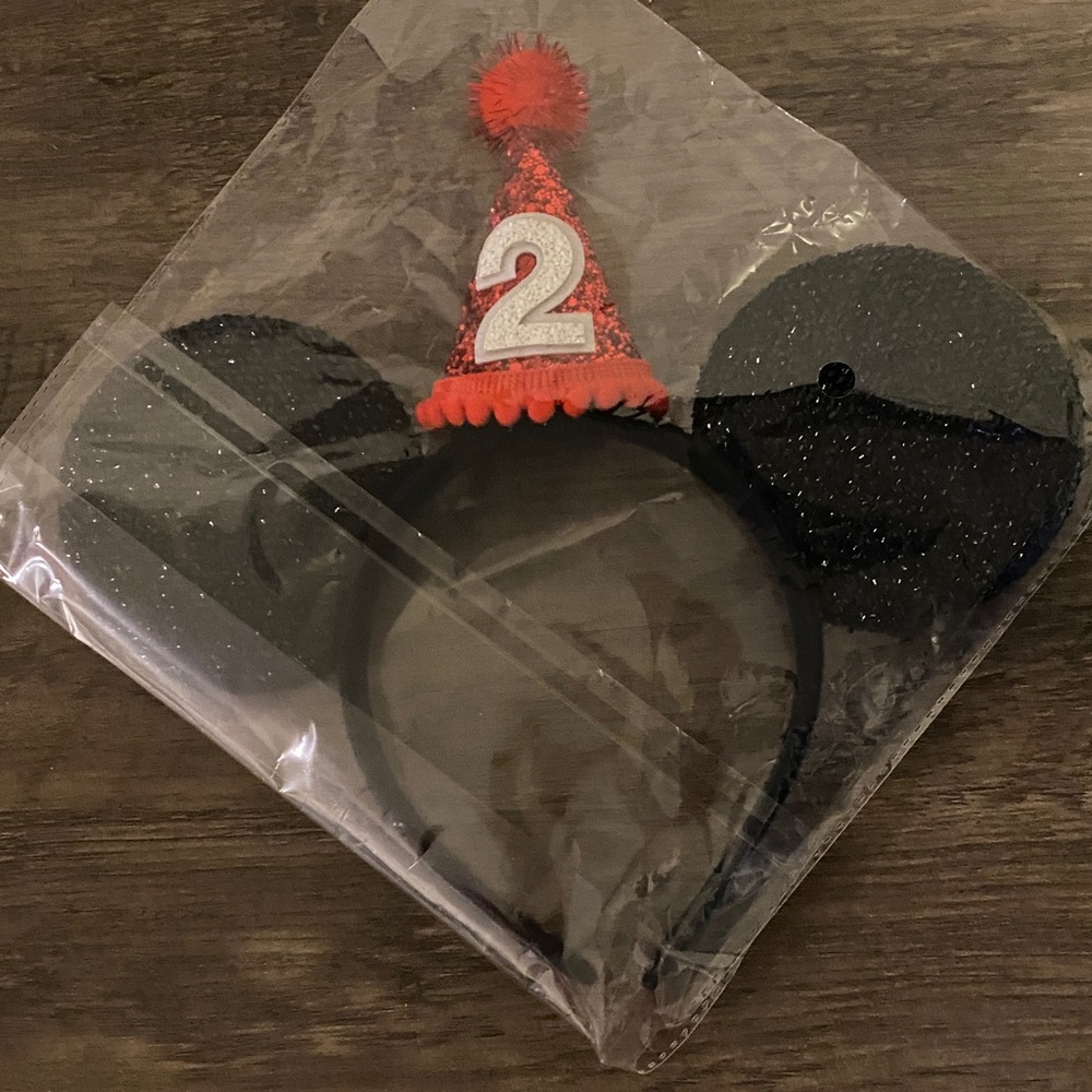 Black and Red Birthday Party Headband